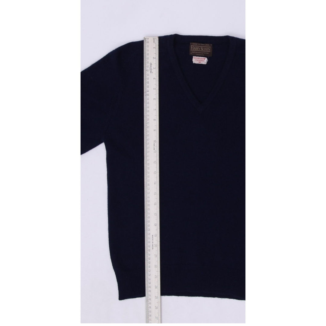 Vintage Mens Made In England Harry Rosen 100% Cashmere V-Neck Sweater
