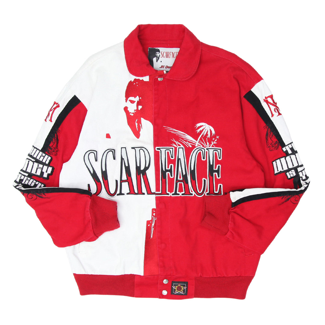 Vintage JH Design Scarface The World Is Yours Embroidered Racing Jacket