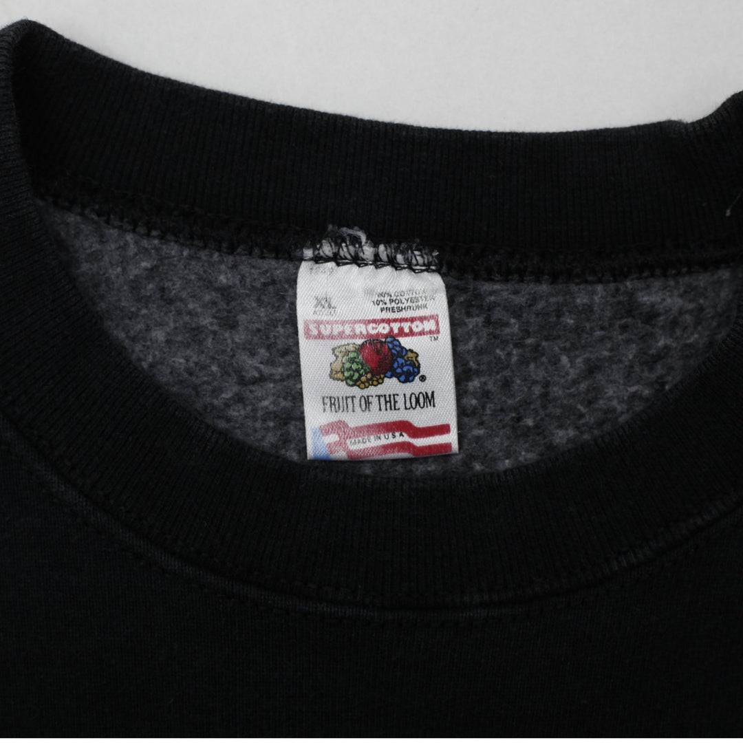 Vintage 1994 Fruit of the Loom Sweatshirt Black Graphic Made in USA Size XL | Migration_Sweatshirts - Back Vi | Fashion Rerun