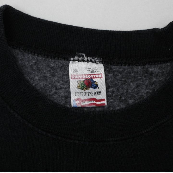 Vintage 1994 Fruit of the Loom Sweatshirt Black Graphic Made in USA Size XL | Migration_Sweatshirts - Back Vi | Fashion Rerun