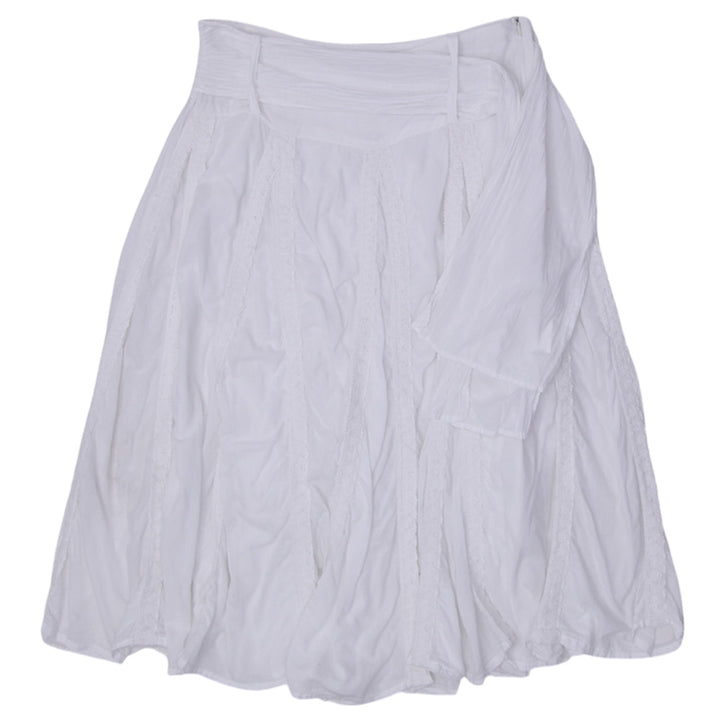 Y2K Ladies White Belted Skirt