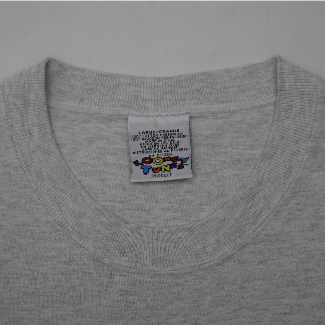 Vintage 90s Looney Tunes Warner Bros Diamond Character T-Shirt Made in USA Sz L