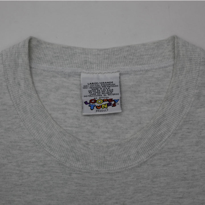 Vintage 90s Looney Tunes Warner Bros Diamond Character T-Shirt Made in USA Sz L