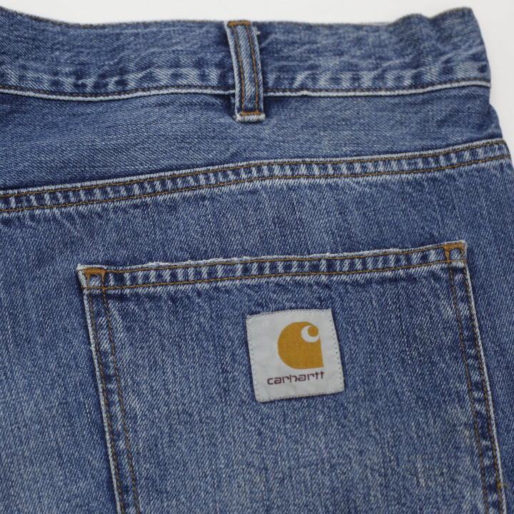 Mens Carhartt WIP Jacob Pant W34 Washed Straight Denim Jeans Size 34
