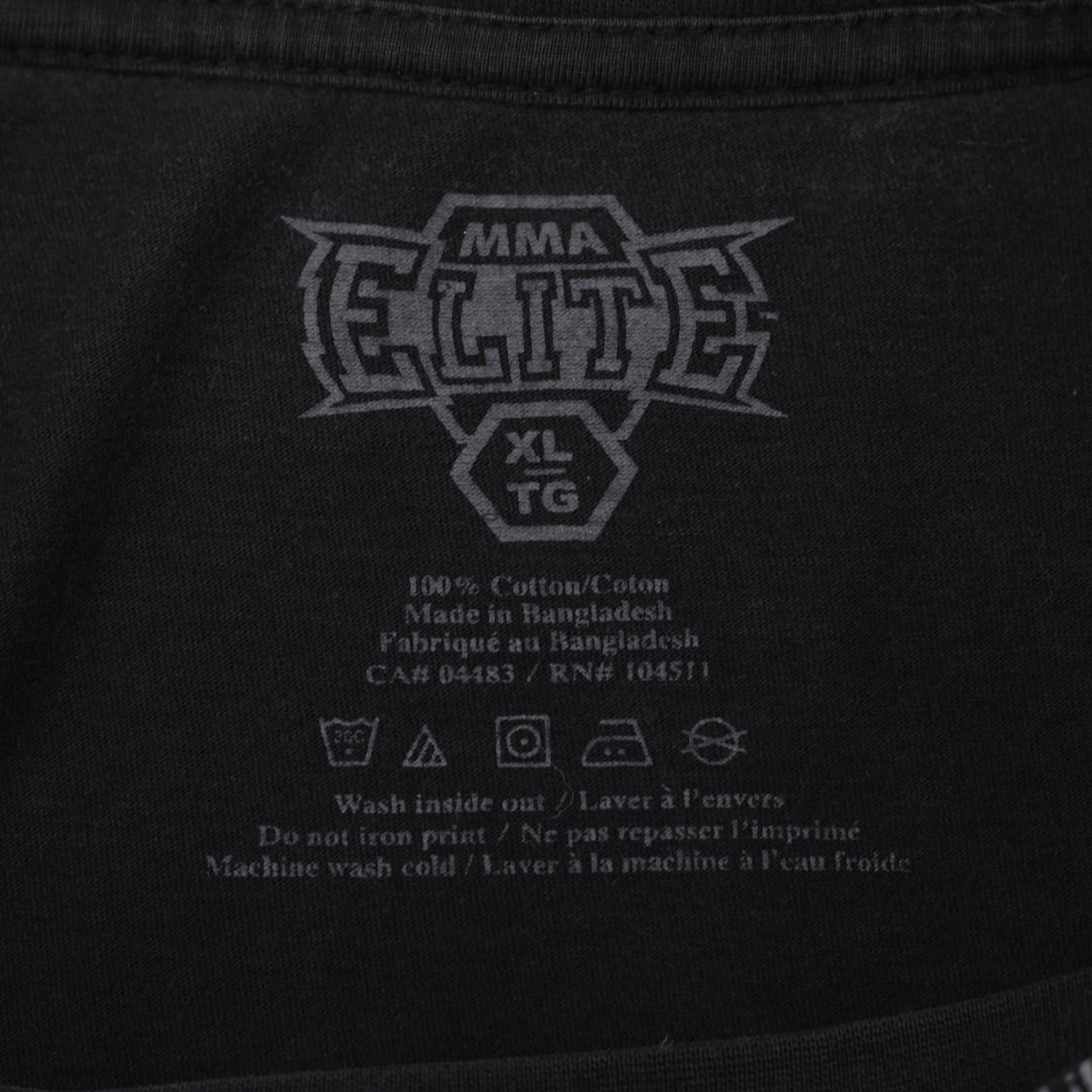 Y2K Mens MMA Elite Graphic Grunge Skull Design T-Shirt Size XL