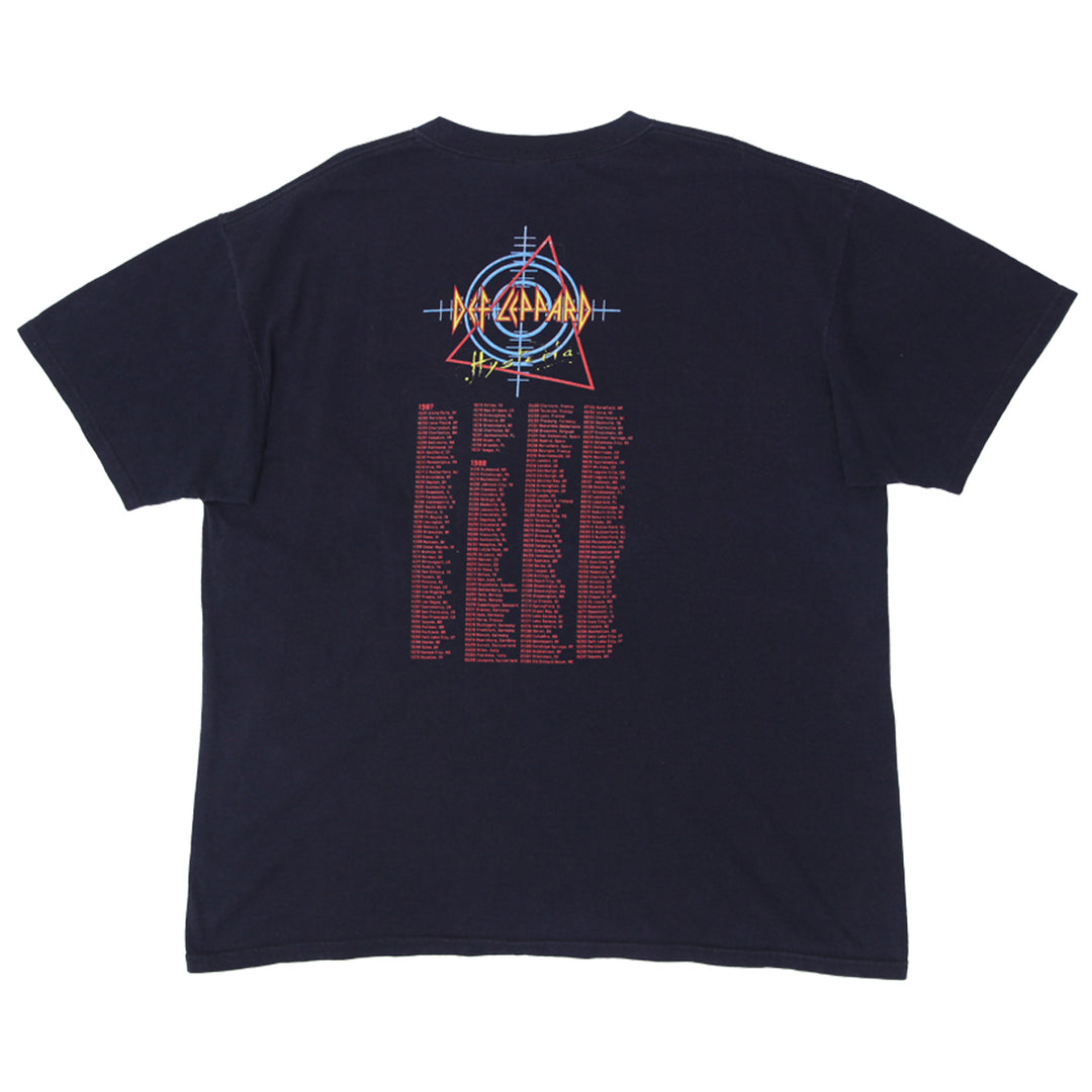 Vintage Def Leppard Hysteria Tour T-Shirt Black Anvil 2X - Fashion Rerun Vintage Migration_T-Shirt