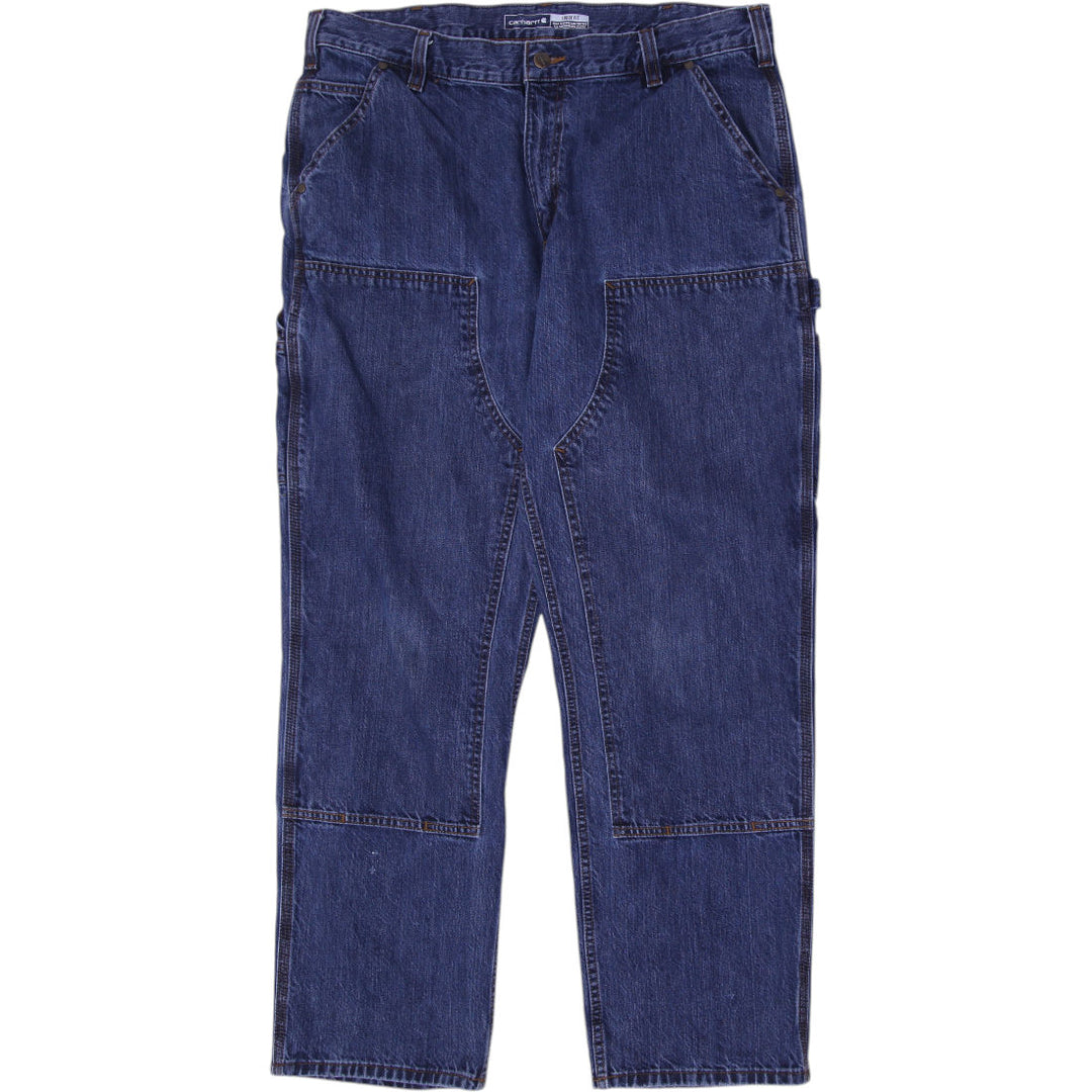Mens Carhartt 104944-H45 Workwear Loose Fit Carpenter Jeans Denim Size 38x32