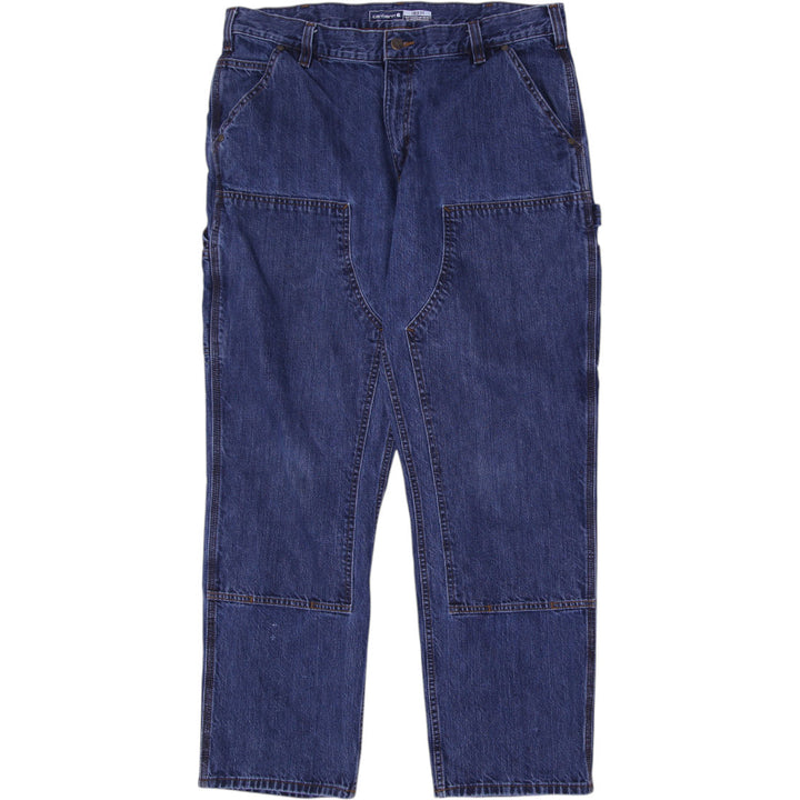 Mens Carhartt 104944-H45 Workwear Loose Fit Carpenter Jeans Denim Size 38x32