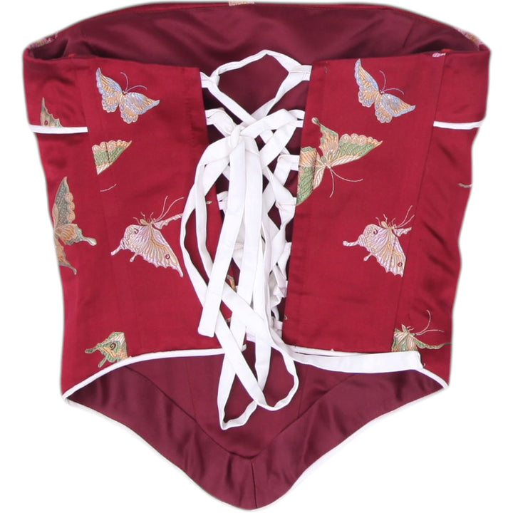 Y2K Butterfly Strapless Corset Top Size XS | Migration_Y2K Tops - Side View | Fashion Rerun