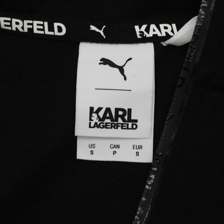 Ladies Puma Karl Lagerfeld Crop Quarter Zip Pullover Hoodie