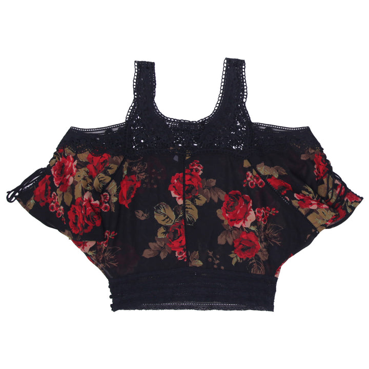Ladies Guess Open Shoulder Floral Top