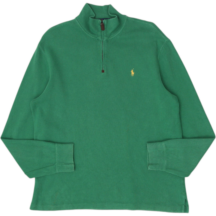 Mens Polo Ralph Lauren 1/4 Zip Cotton Sweater Size L