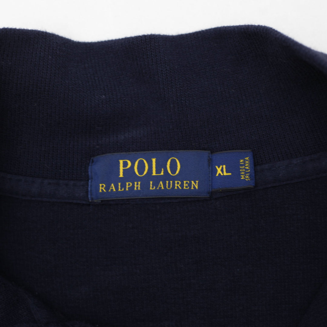 Mens Polo Ralph Lauren Navy Quarter Zip Sweater Size XL | Migration_Knitwear & Sweaters RL Collection - Back | Fashion Rerun