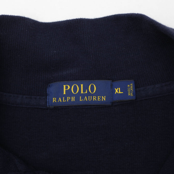 Mens Polo Ralph Lauren Navy Quarter Zip Sweater Size XL | Migration_Knitwear & Sweaters RL Collection - Back | Fashion Rerun