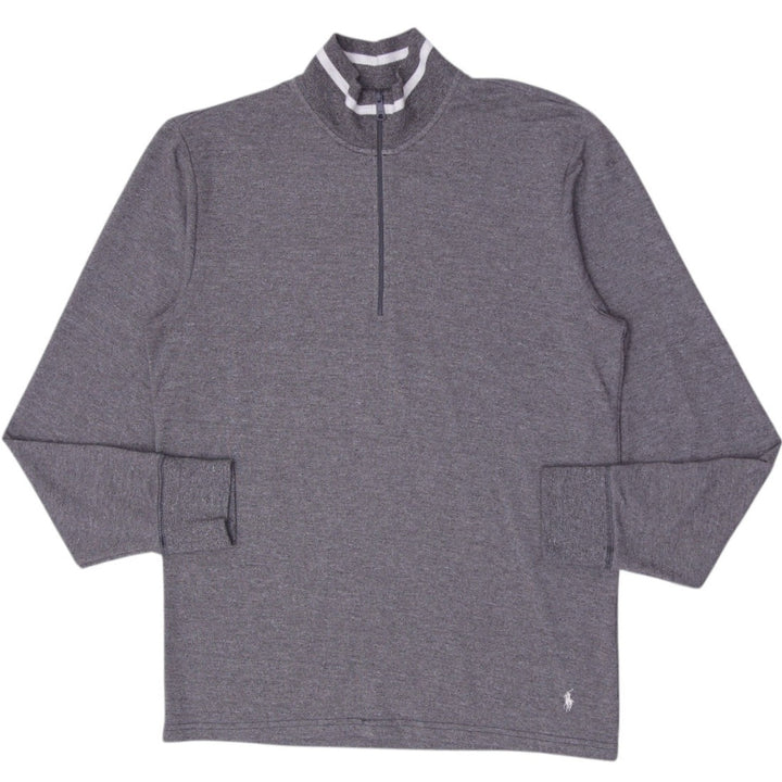 Mens Polo Ralph Lauren Quarter-Zip Pullover Heather Gray T-Shirt Size S