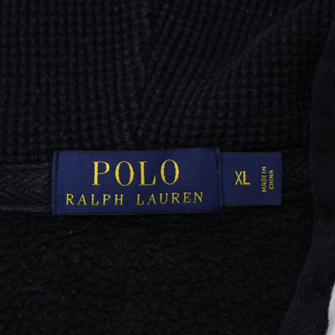 Mens Polo Ralph Lauren Hoodie Black Full Zip Drawstring XL | Migration_Hoodies - Back View | Fashion Rerun
