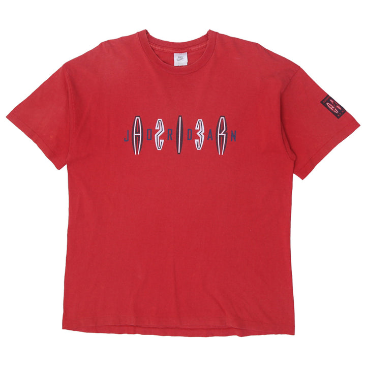 Vintage Nike Jordan Big Logo T-Shirt 90s Single Stitch Distressed Collar