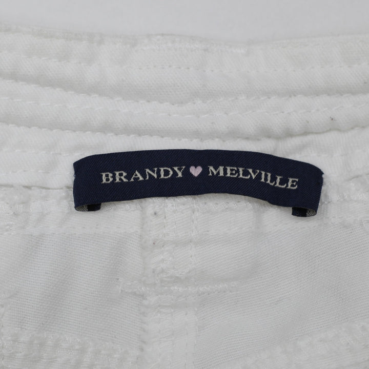 Y2K Ladies Brandy Melville White Wide-Leg Cargo Pants