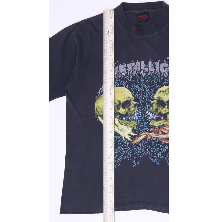 Vintage 90s Metallica "Sad But True" Skulls Band T-Shirt USA Made Brockum Size L
