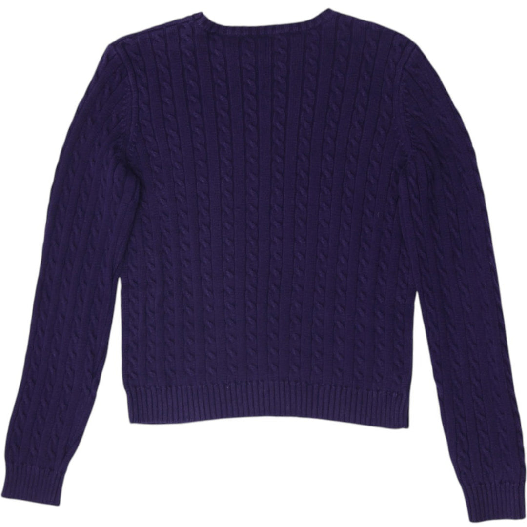 Ladied Ralph Lauren Cable Knit Crewneck Sweater Size M