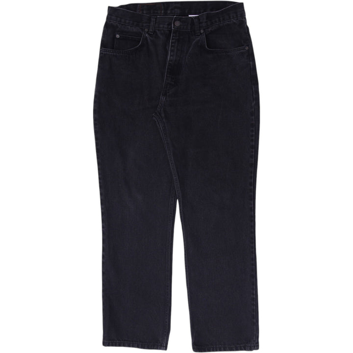 Vintage Mens Levi's 506 Black Straight Leg Jeans W34 L30 Orange Tab