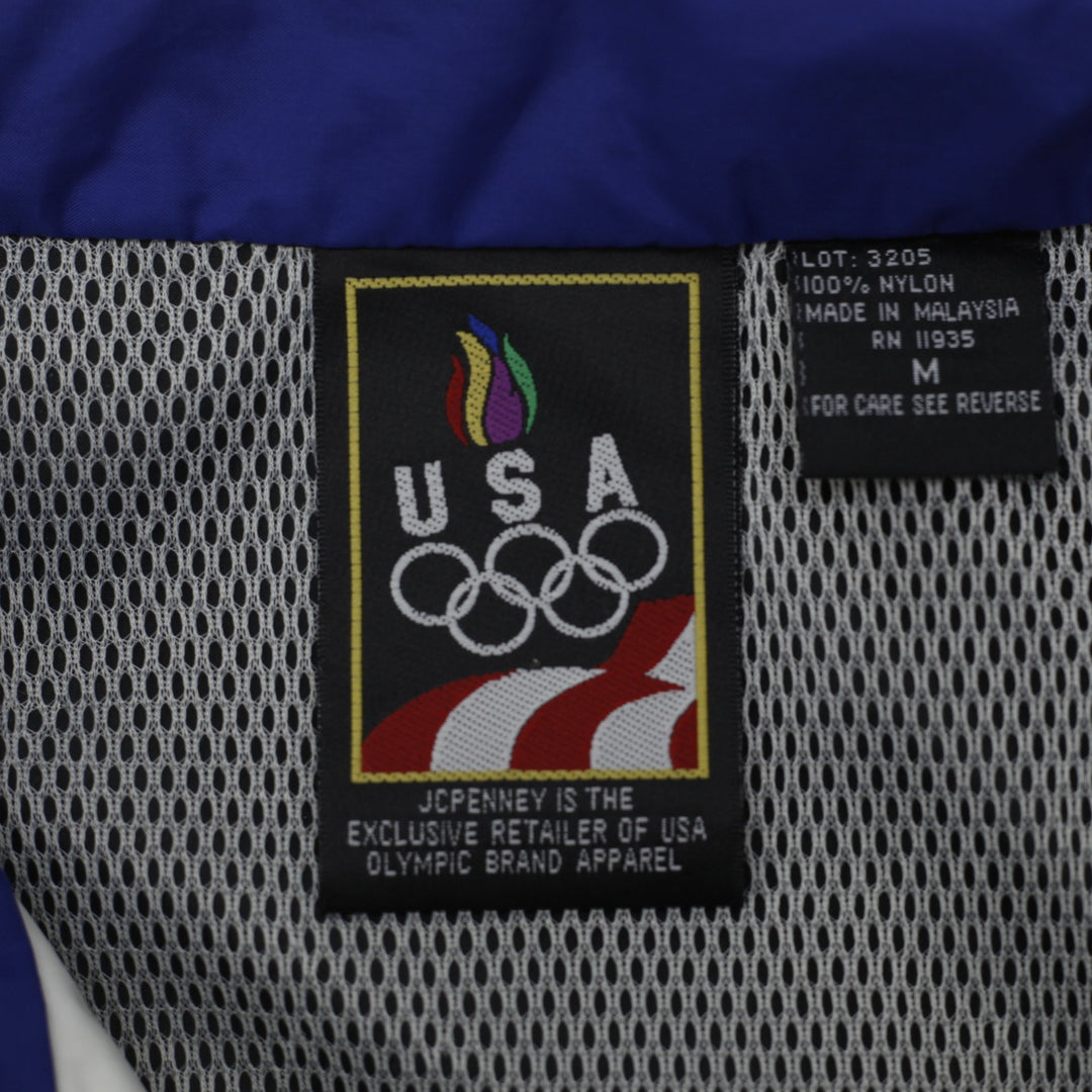 Vintage JCPenney USA Olympics Windbreaker Zip Up Jacket M | Migration_Jackets - Back View | Fashion Rerun