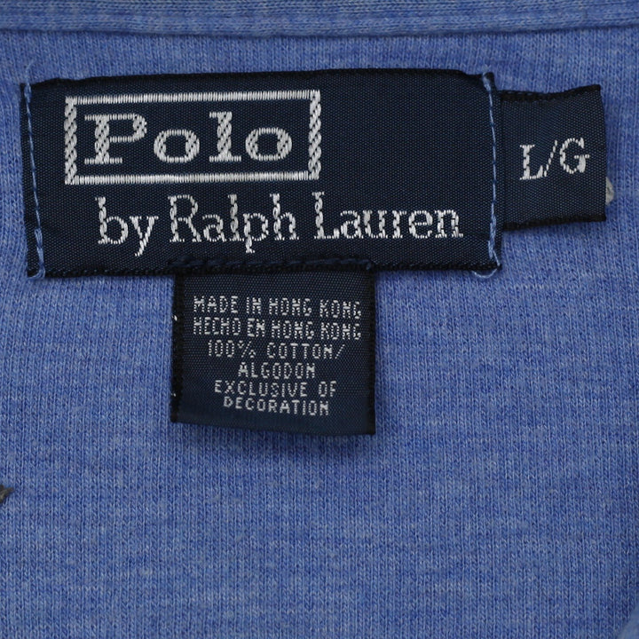 Mens Polo By Ralph Lauren Blue Quarter Zip Cotton Knitwear Sweater L | Migration_Knitwear & Sweaters RL Colle | Fashion Rerun