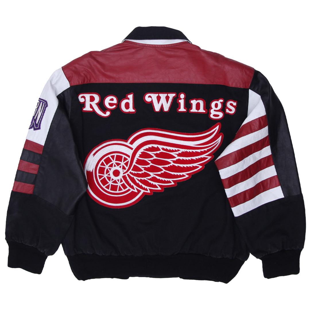Vintage '90s Detroit Red Wings NHL Jeff Hamilton Jacket Size L - Fashion Rerun Vintage Migration_Jacket