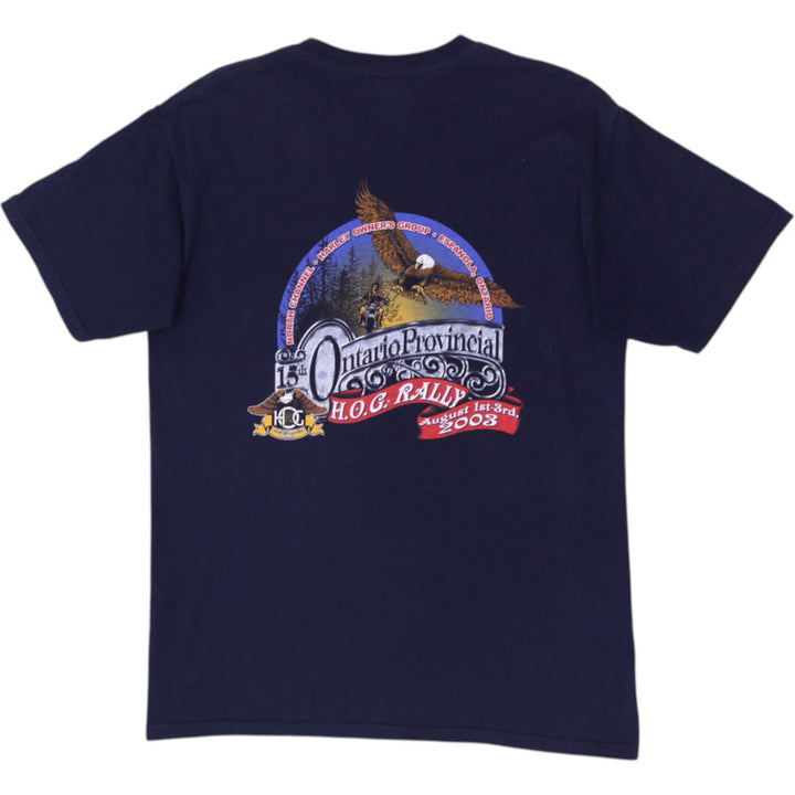 Vintage 2003 Harley-Davidson 15th Ontario Provincial H.O.G. Rally T-Shirt Size L