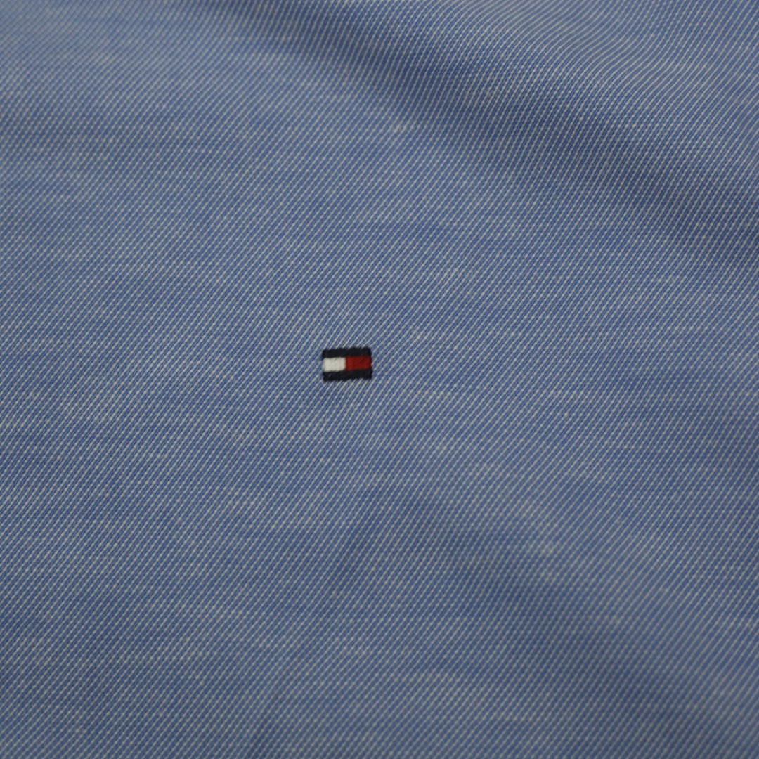 Mens Tommy Hilfiger Cotton Linen Long Sleeve Button Down Shirt Size L