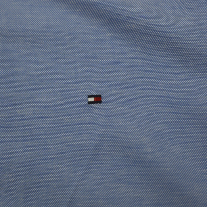 Mens Tommy Hilfiger Cotton Linen Long Sleeve Button Down Shirt Size L