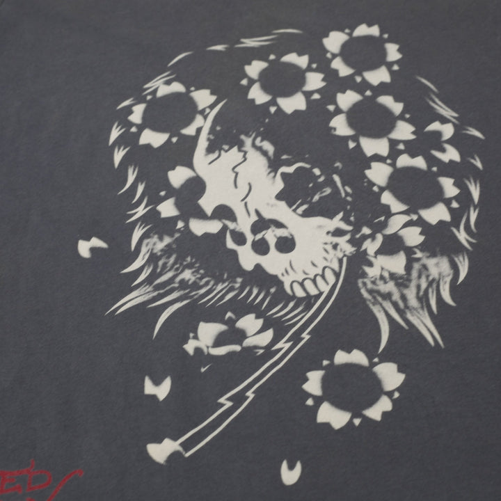 Y2K Mens Ed Hardy Skulls T-Shirt Gray Graphic Tattoo Design