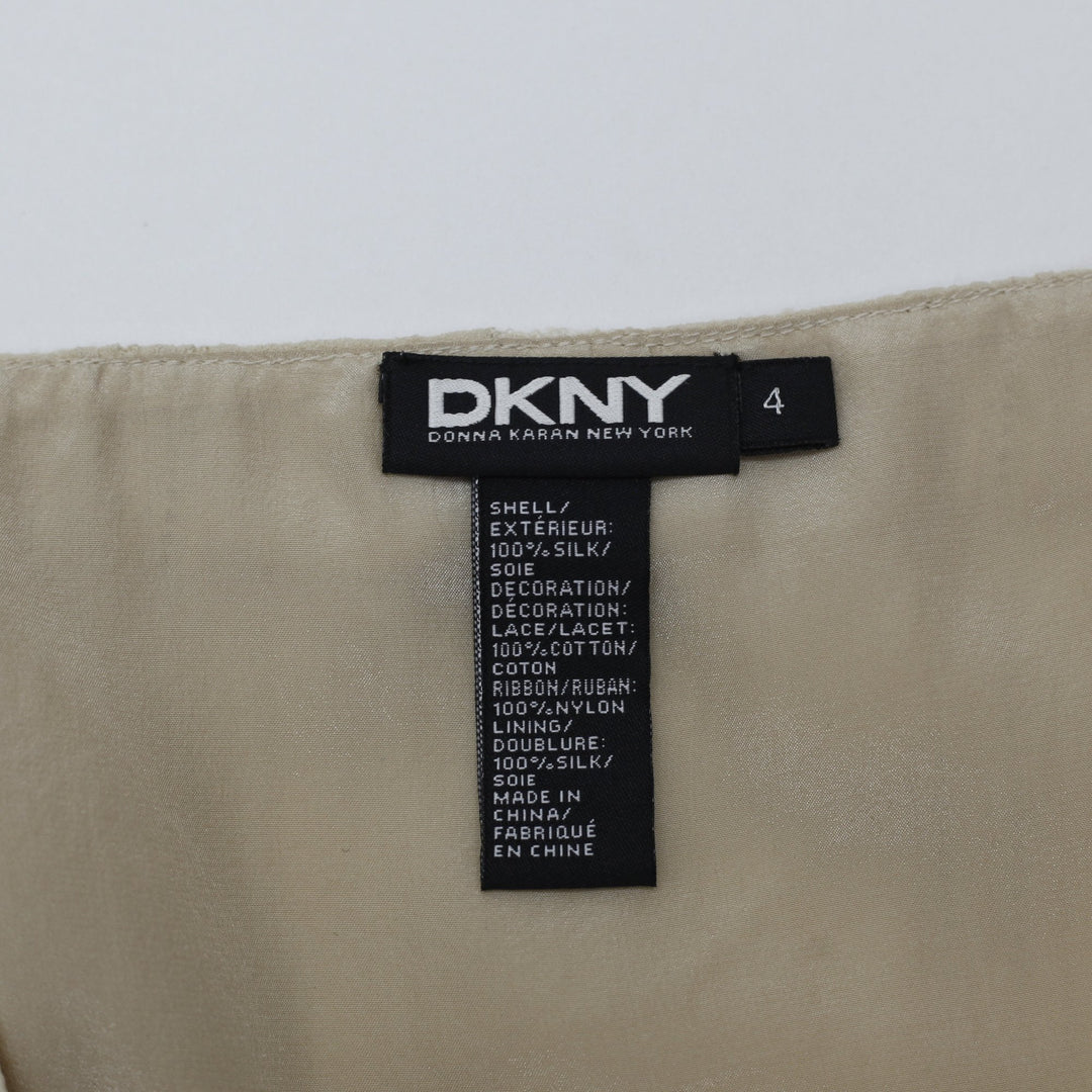 Y2K Ladies DKNY Camisole Silk Lace Detail Top Size 4 | Migration_Y2K Tops - Back View | Fashion Rerun