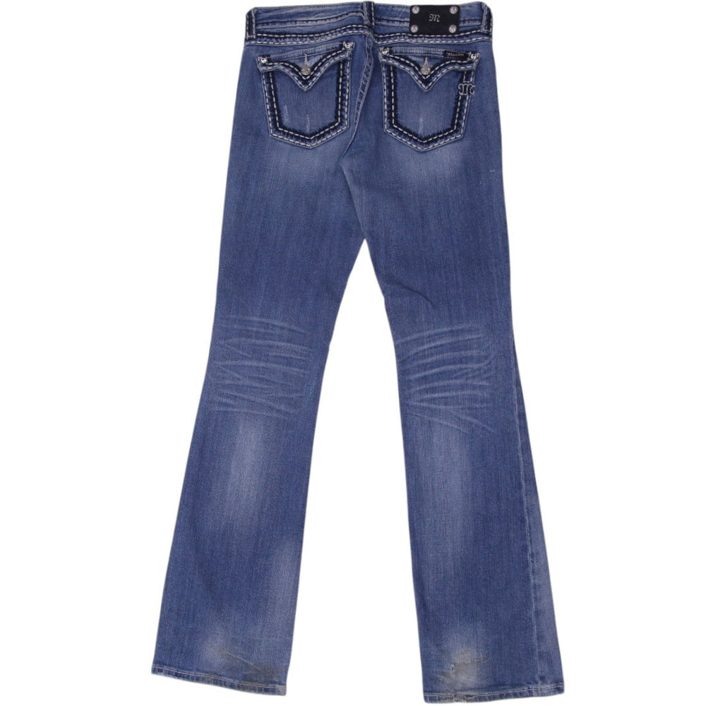 Y2K Ladies Miss Me JP5014-11 Boot Embroidered Denim Jeans | Migration_Jeans & Pants - Side View | Fashion Rerun