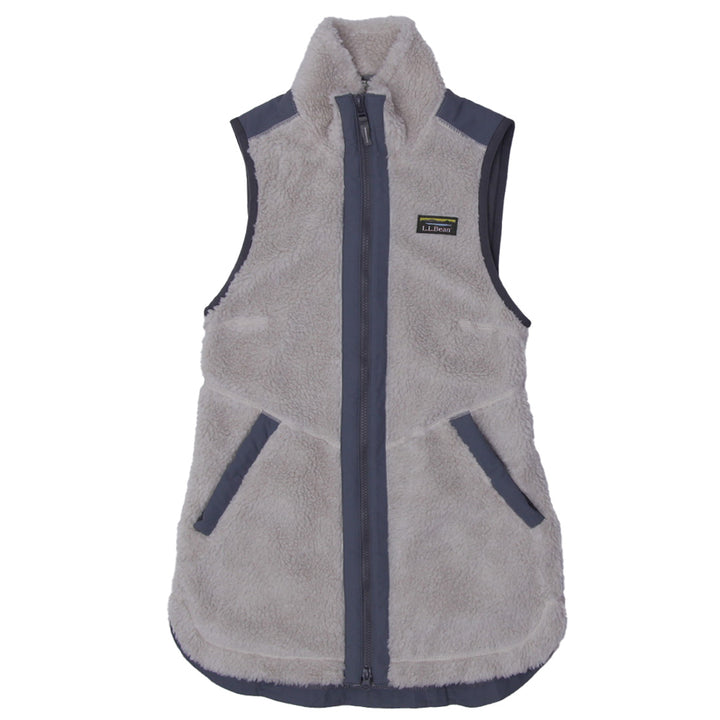 Ladies L.L. Bean Sherpa Fleece Full Zip Long Vest