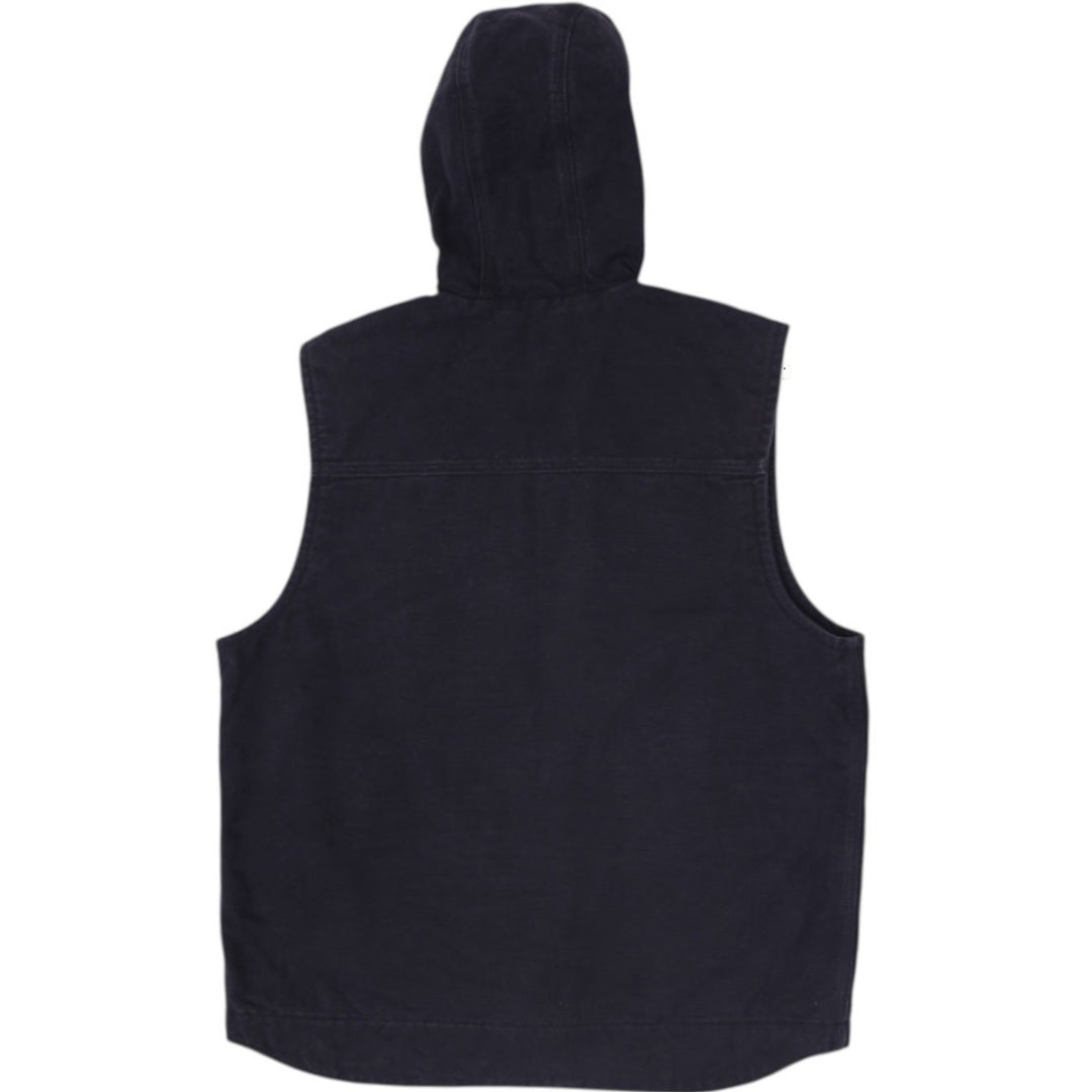 Mens Carhartt 103837 BLK Fall 19 Loose Fit Insulated Hooded Vest Size M