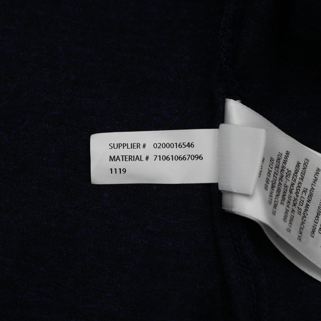 Mens Polo Ralph Lauren Classic Fit Navy Blue Cotton T-Shirt Size L