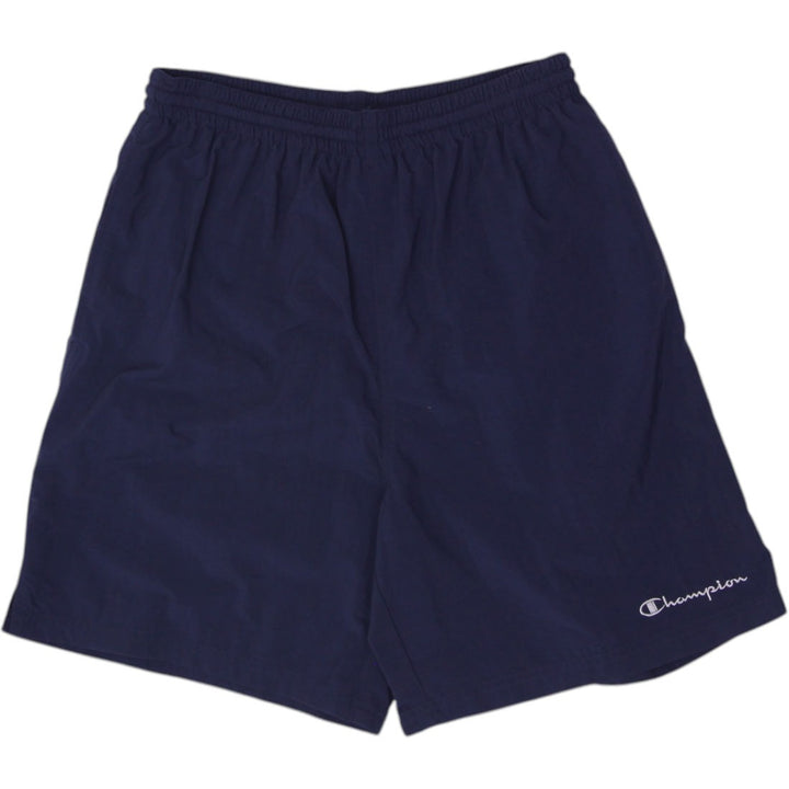 Mens Champion Mesh Lined Track Nylon Shorts Navy Blue Size M