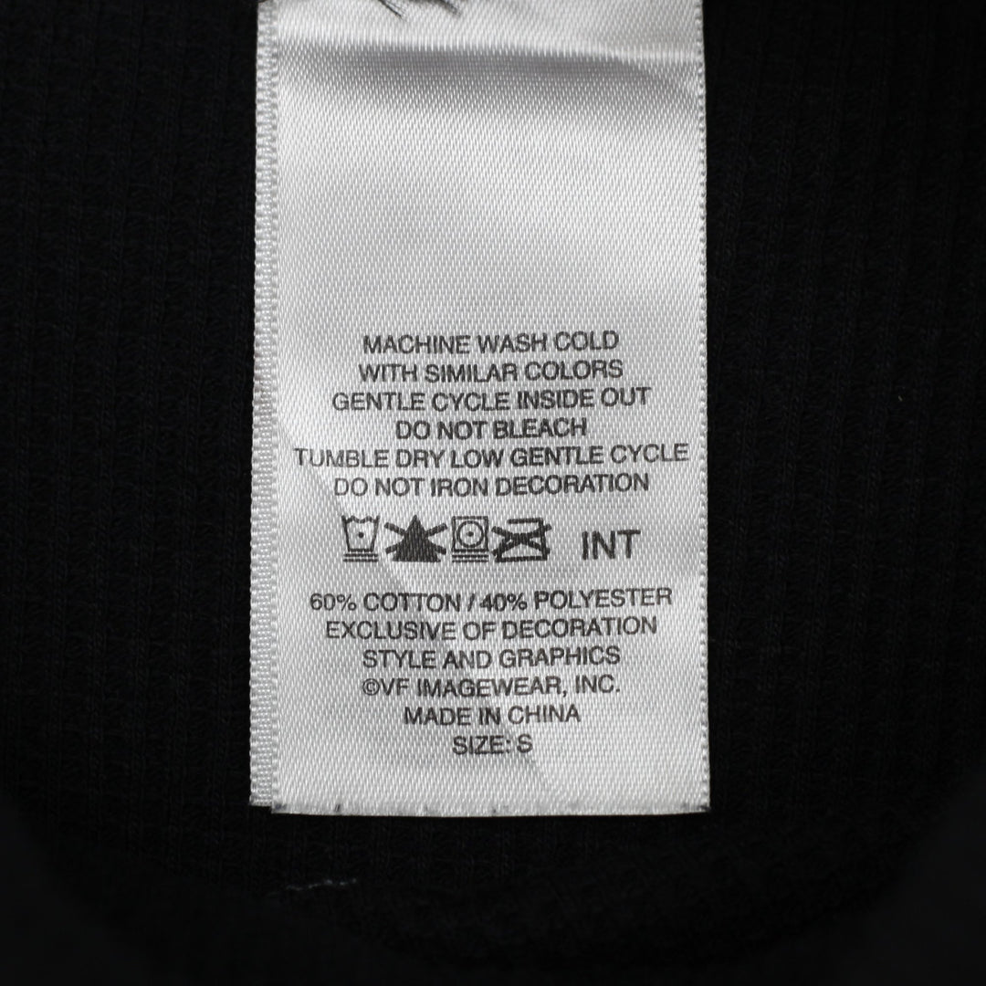 Ladies Harley Davidson Mock Neck Long Sleeve T-Shirt Black Size S