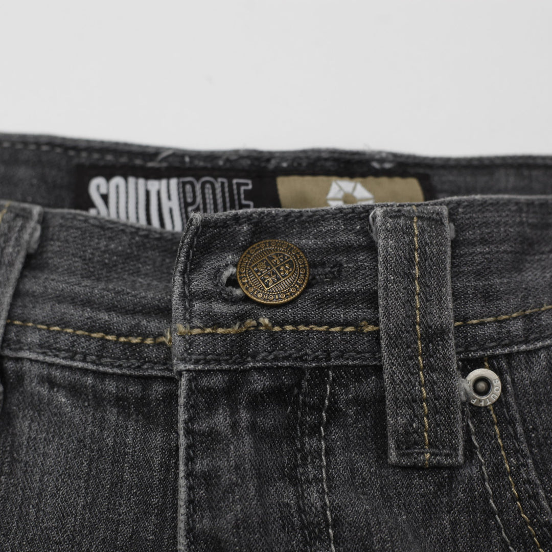 Y2K Mens Southpole Graphic Denim Jeans Size 30