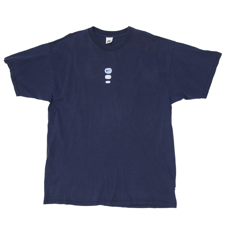 90's Vintage Nike Swoosh Embroidered Navy Crewneck T-Shirt XL