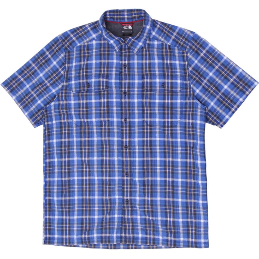 Mens The North Face Plaid Button Up Short Sleeve Shirt Size M
