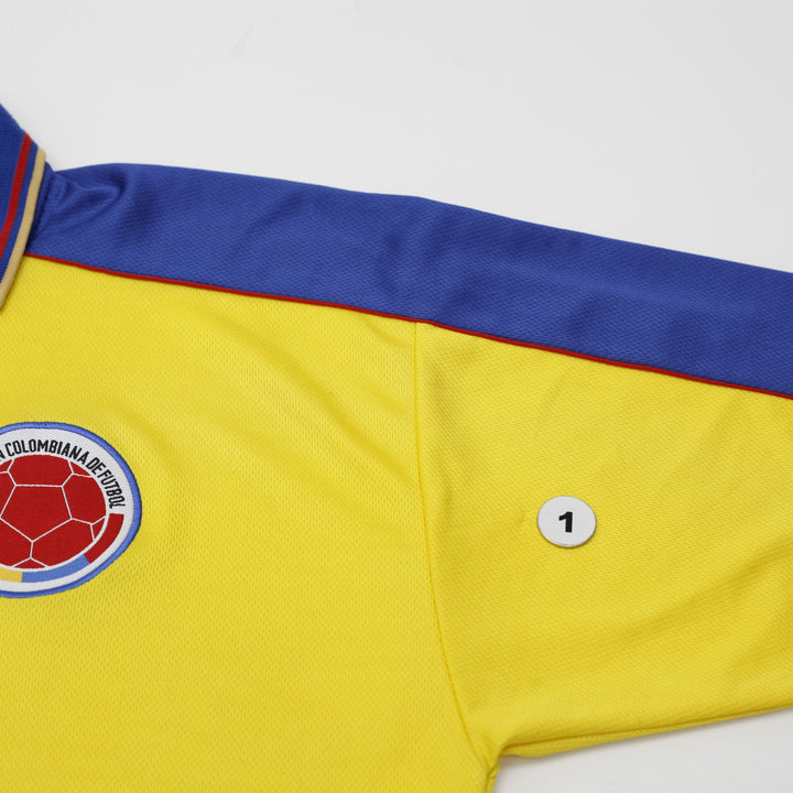 Vintage 1998 Reebok Colombia Home Football Shirt Jersey Size L