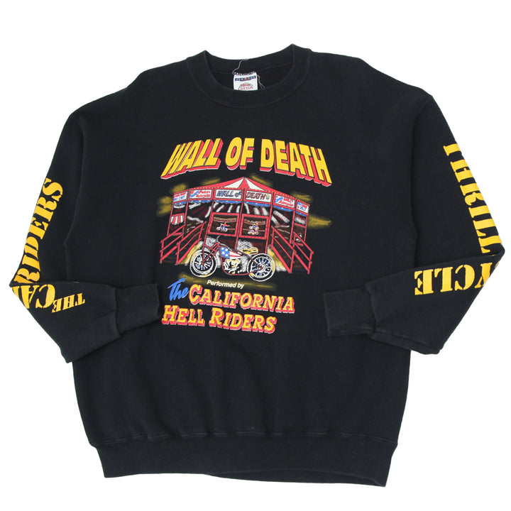 Vintage Jerzees Wall of Death The California Hell Riders Sweatshirt