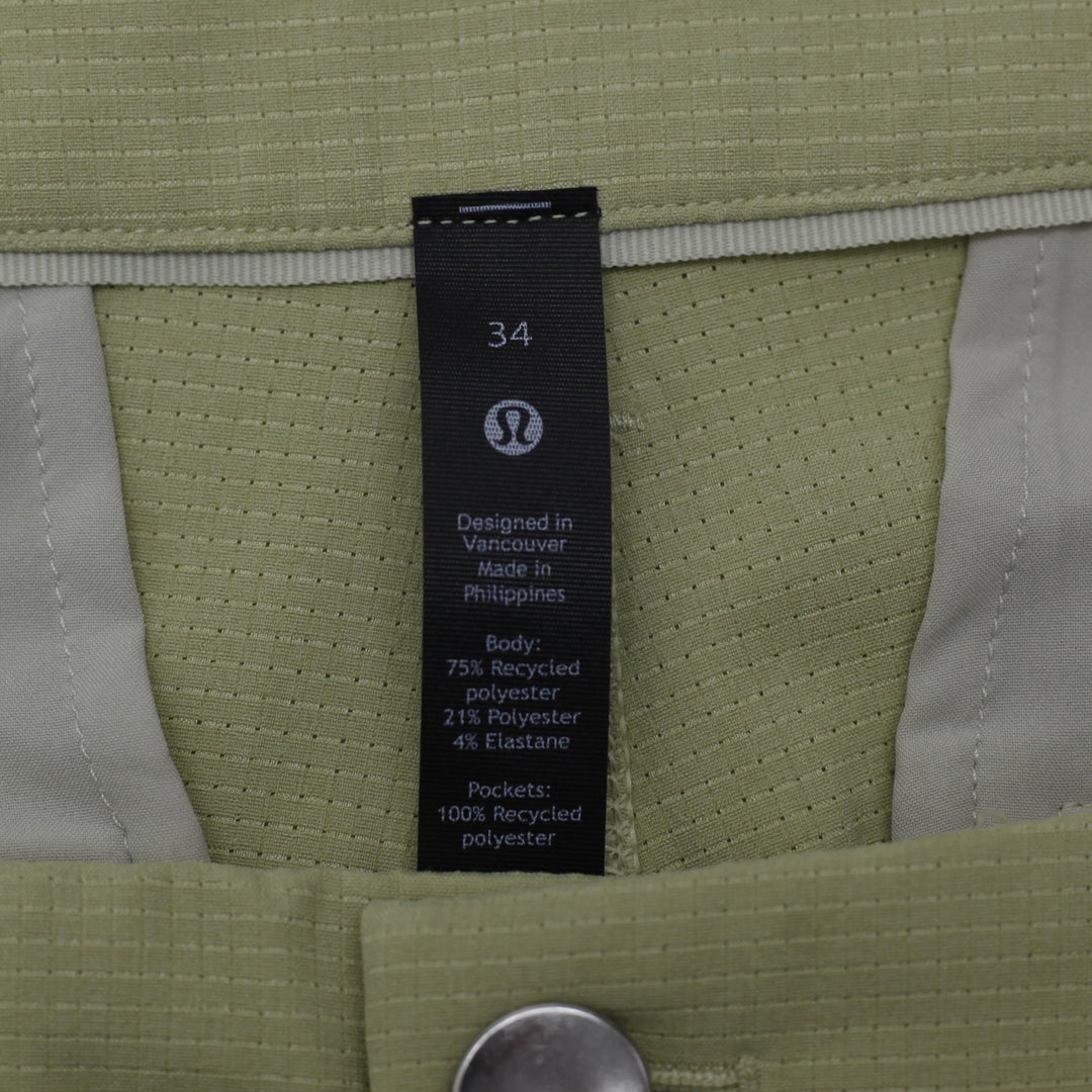Mens Lululemon ABC Commission Classic Fit Shorts Sage Mint Green Size 34