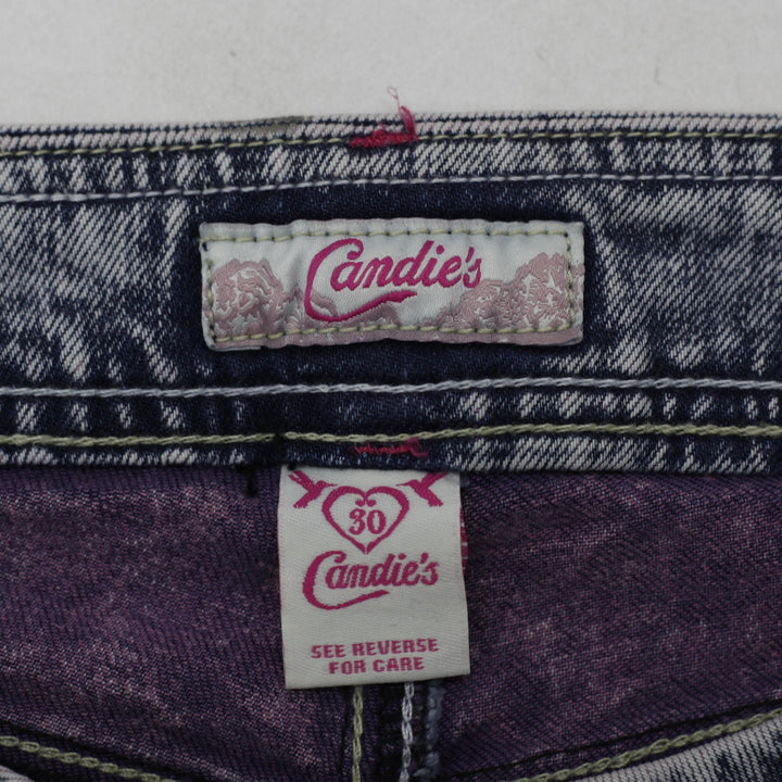 Ladies Candies Bootcut Distressed Acid Wash Denim Jeans Size 30