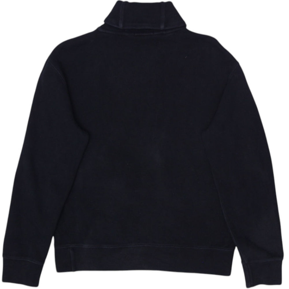 Mens Polo Ralph Lauren Black 1/4 Zip Embroidered Logo Sweatshirt Size M | Migration_Sweatshirts - Side View | Fashion Rerun