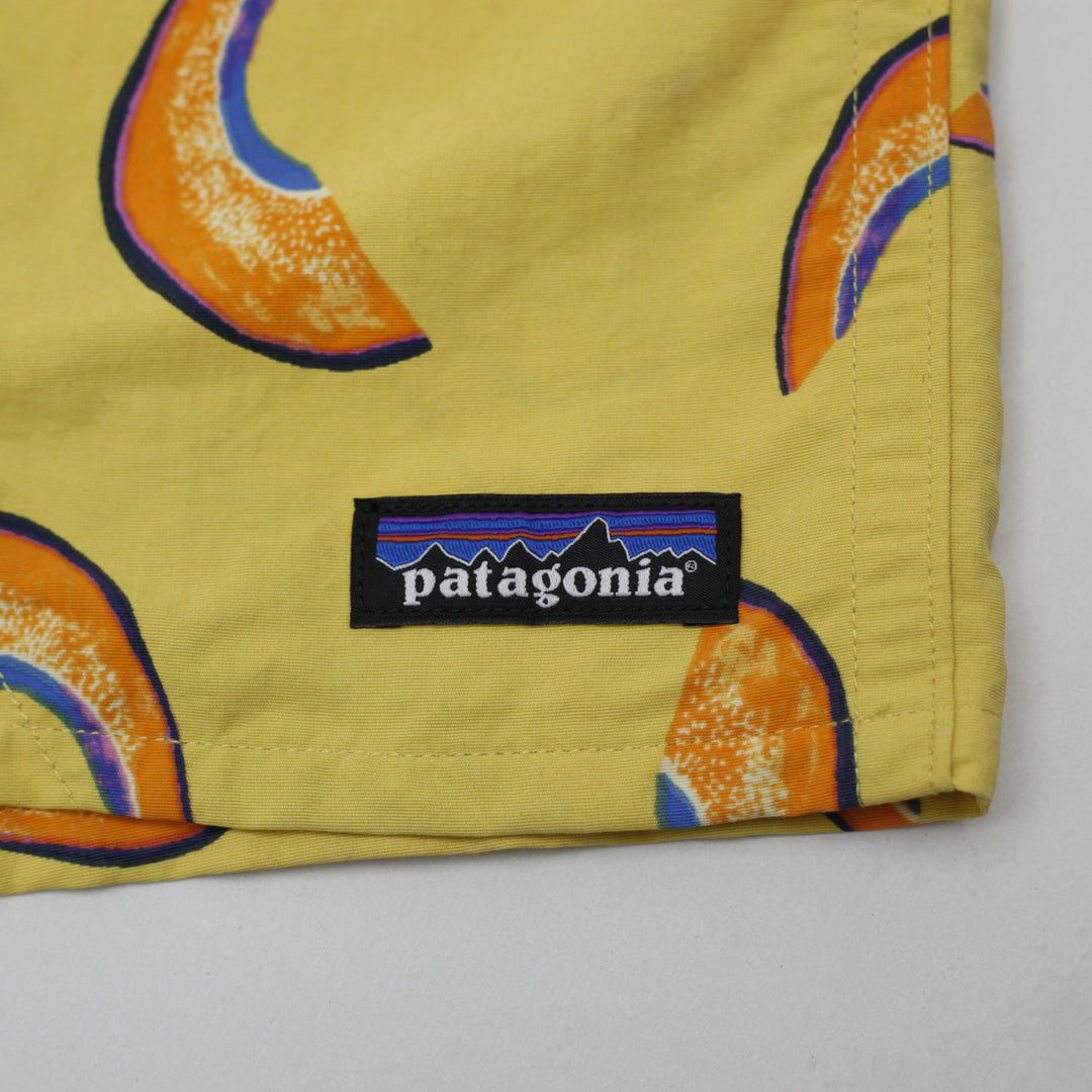 Mens Patagonia Baggies Melon Print Swim Trunks Yellow Size XL