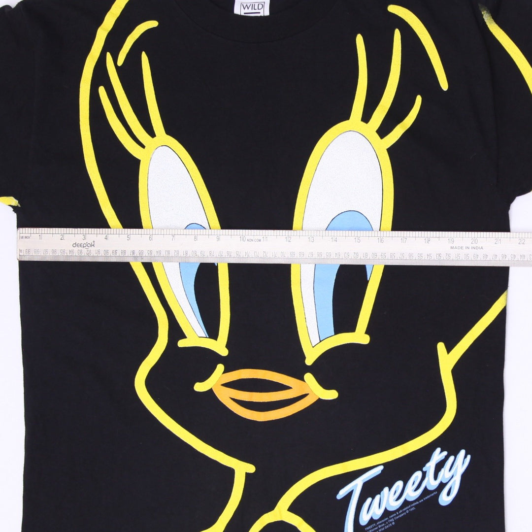 Vintage 1992 Looney Tunes Tweety Bird All Over Print T-Shirt Wild Oats Tag Large Single Stitch