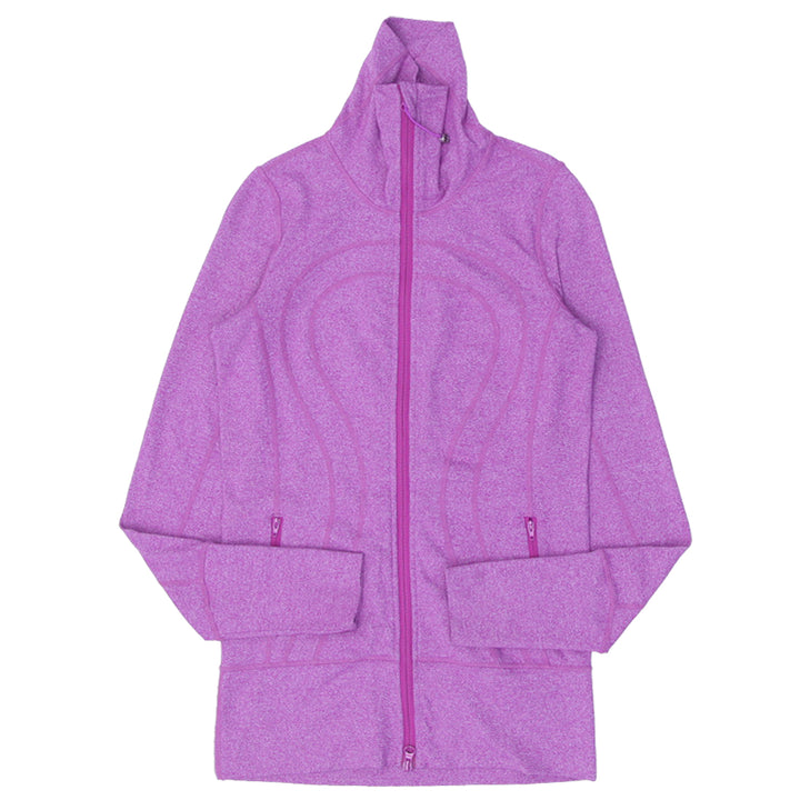 Ladies Lululemon In Stride Jacket Heathered Ultra Violet 2